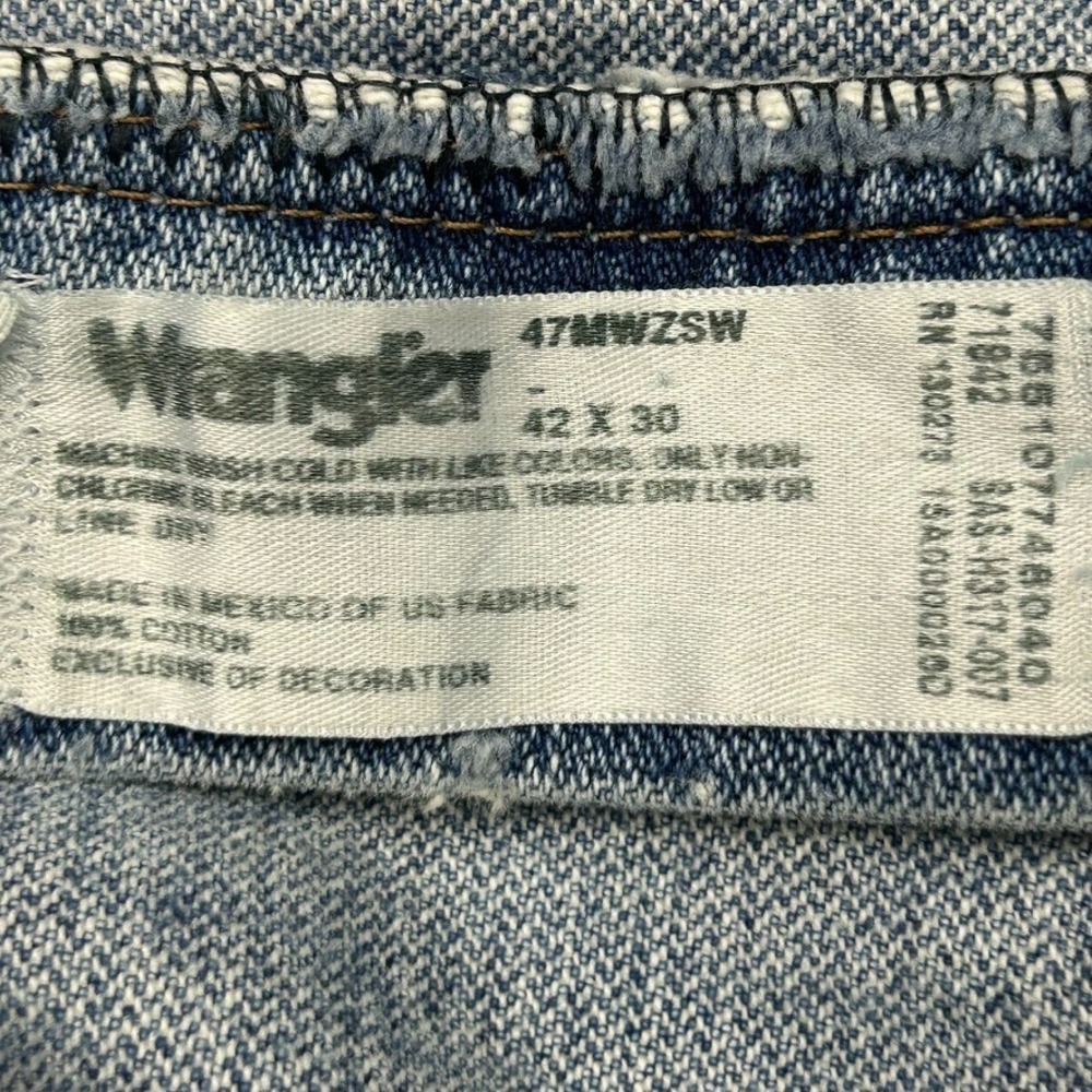 Wrangler‎ Cowboy Cut Jeans 42x30 Stonewash Pants Western Straight Leg - Picture 12 of 16